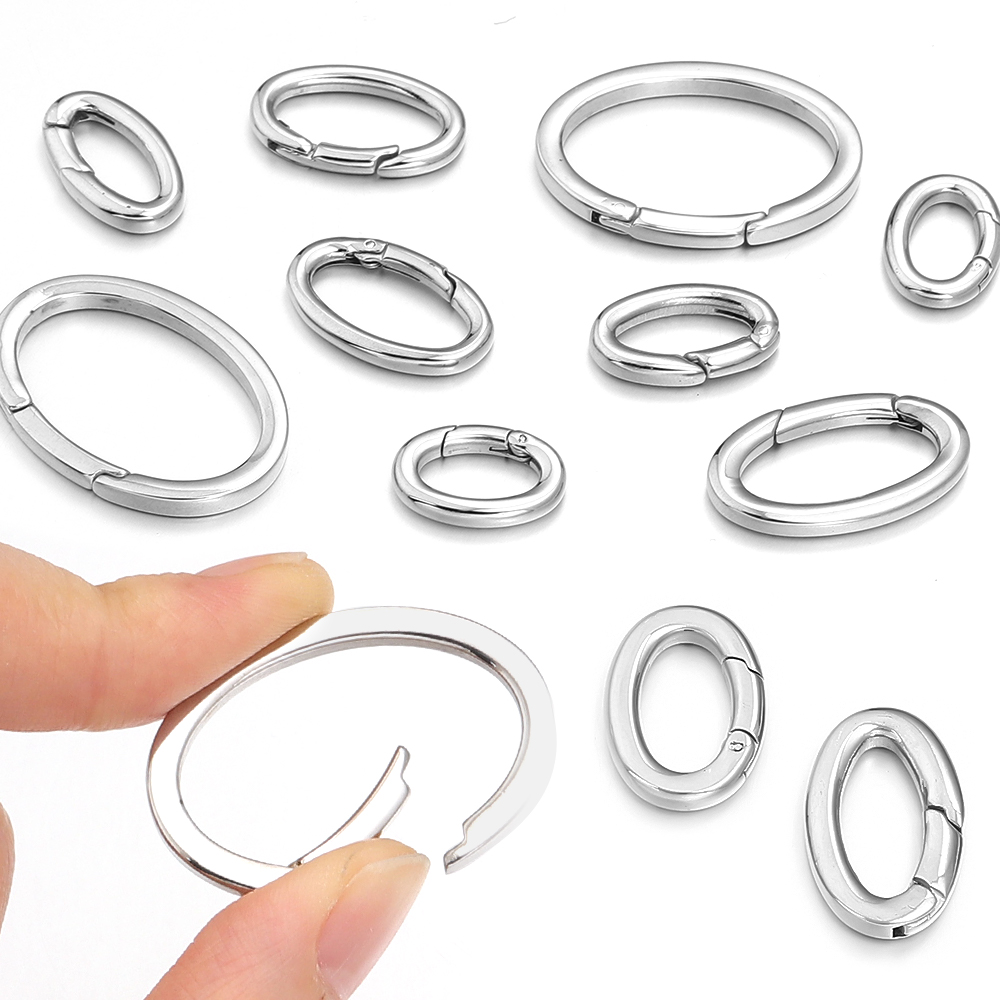 Jewelry Making Rings - 1pc Stainless Steel Spring Clasps Jump