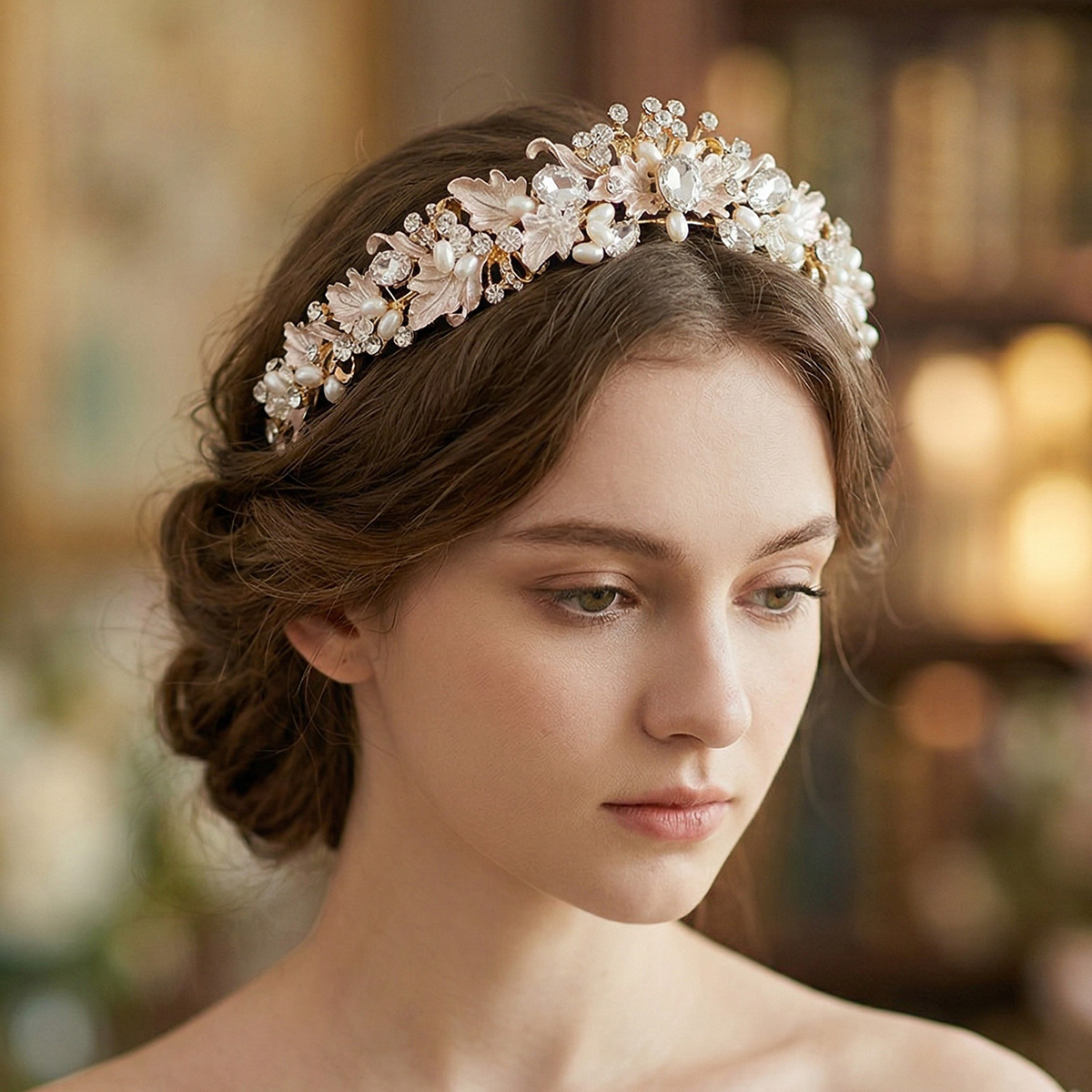 Jewelry Making Adults - Fashion Handmade Pearl Flower Hairband Large