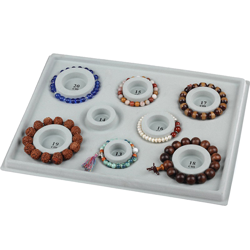 Jewelry Making Table - Gray Flocked Bead Board Bracelet Beading