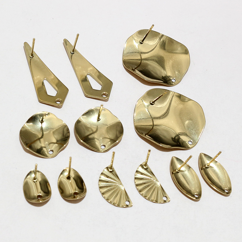 Jewelry Making Soldering Kit - 20pcs Irregular Polygonal Geometric Earring Stud