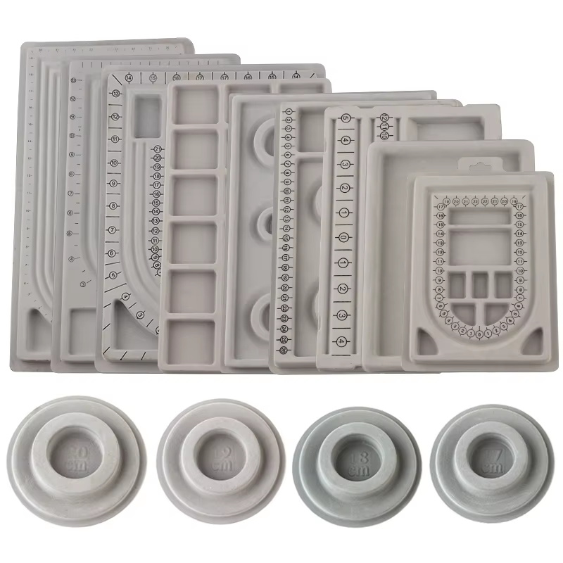 Jewelry Making Table - 1PC Grey Flocked Bead Board Bracelet