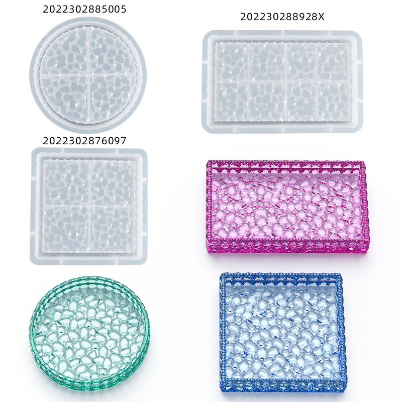 Jewelry Making Table - DIY Crystal Silicone Mold Round Rectangular