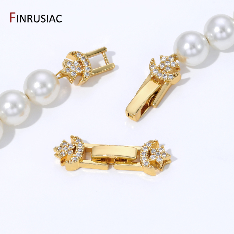 Jewelry Making Bead - 18K Gold Plated Brass Pearl Clasp