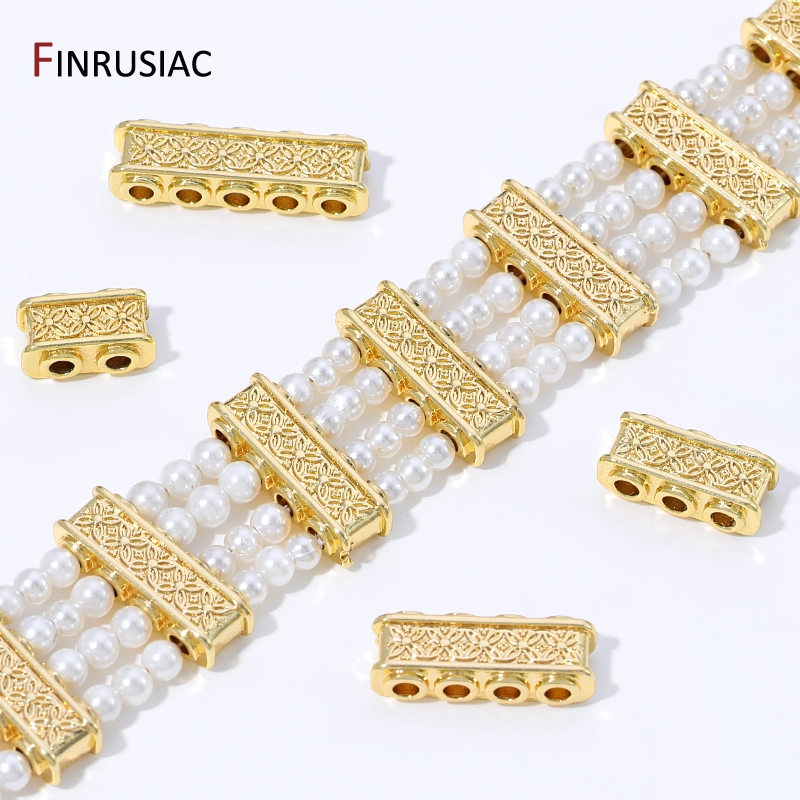 Jewelry Making Items - 18K Gold Plated Brass Rectangle Shape