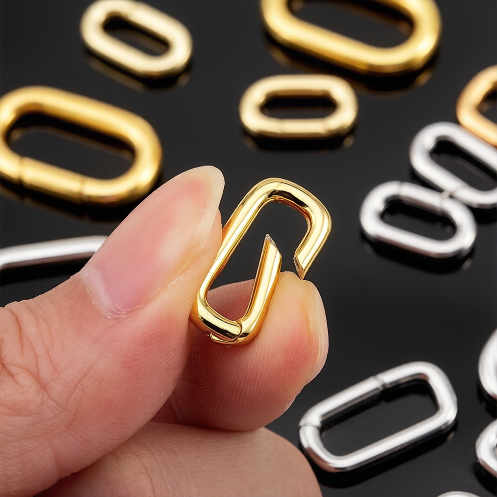 Jewelry Making Rings - 2pcs 18K Gold Plated Filled Oval