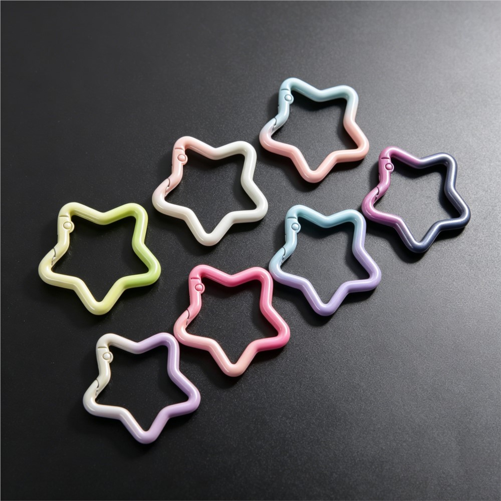 Jewelry Making Rings - 5PCS Gradient Star Shape Spring Ring