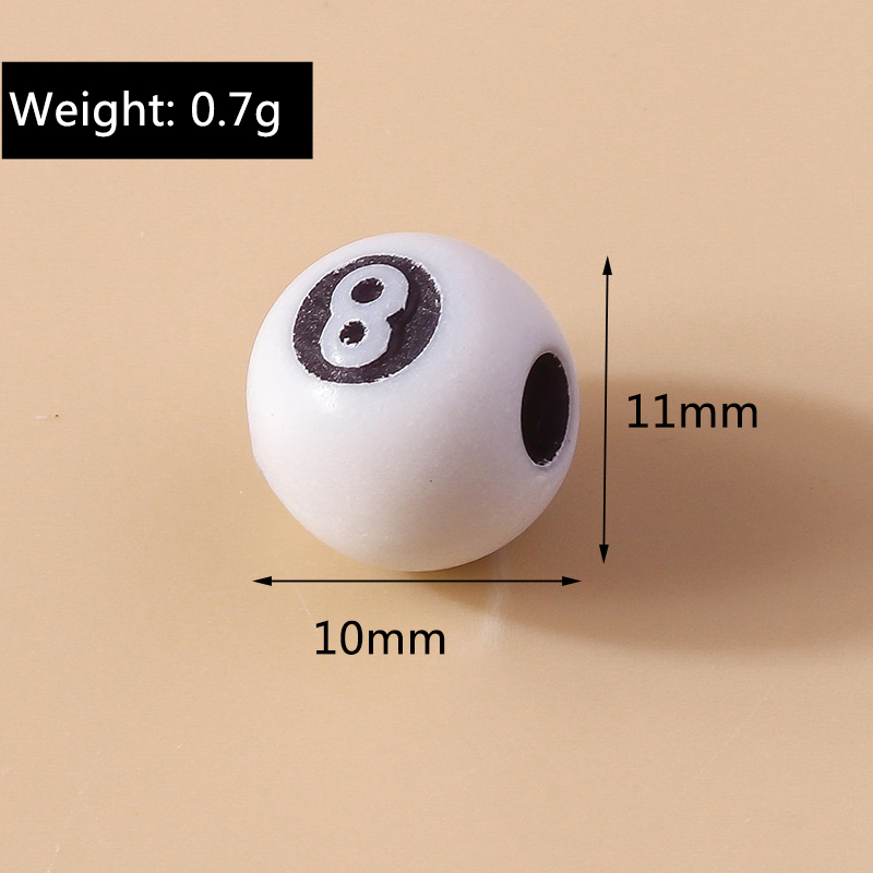 50pcs Resin 3D Black No 8 Bill - Jewelry Making Table ulasan dan harga