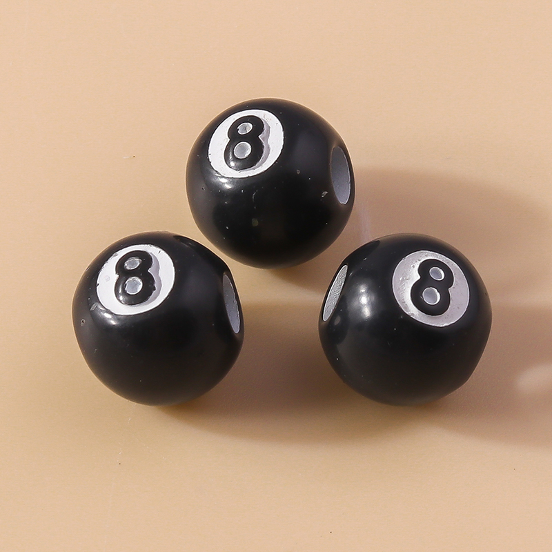 50pcs Resin 3D Black No 8 Bill - Jewelry Making Table ulasan dan harga