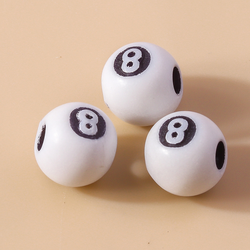 50pcs Resin 3D Black No 8 Bill - Jewelry Making Table ulasan dan harga
