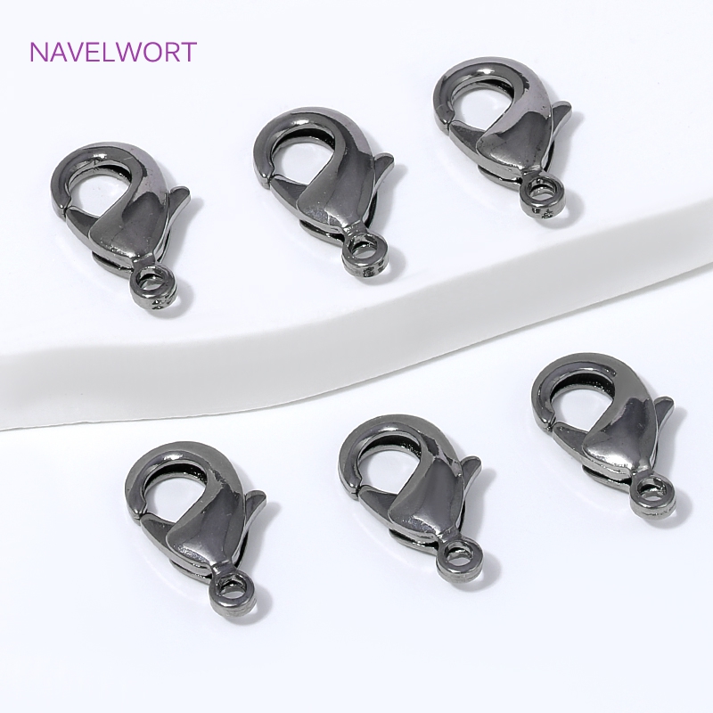 Black Plated Brass 12mm Lobste - Jewelry Making Items ulasan dan harga