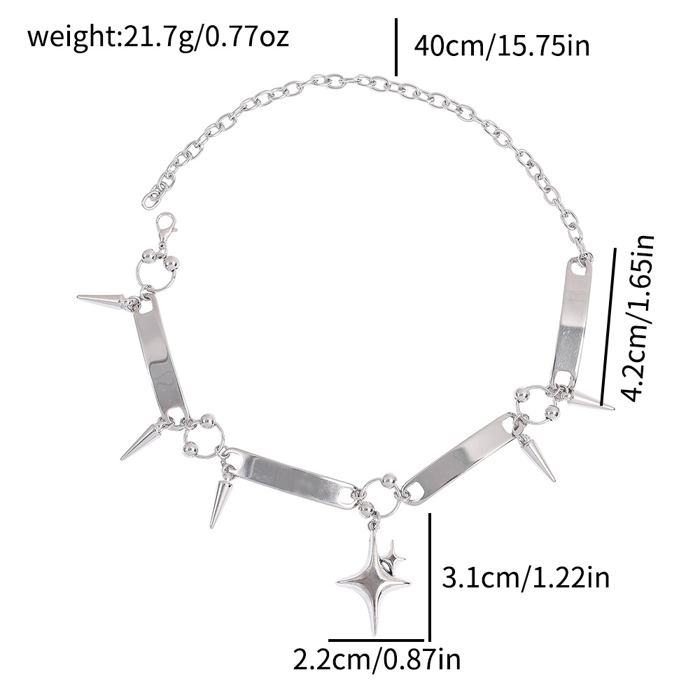 Punk Star Riveted Choker,Rock  - Jewelry Making Rings ulasan dan harga