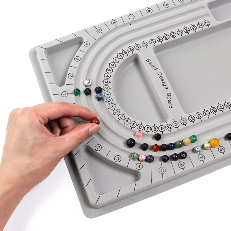 1PC Grey Flocked Bead Board Br - Jewelry Making Table ulasan dan harga
