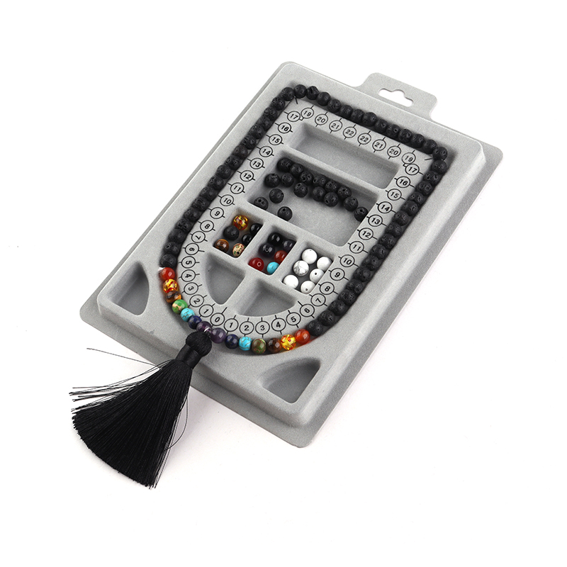 1PC Grey Flocked Bead Board Br - Jewelry Making Table ulasan dan harga