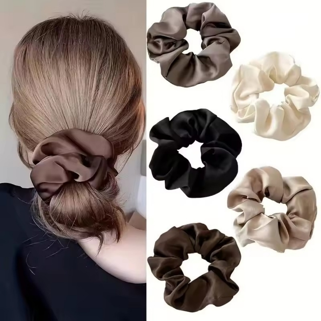 5PCS Satin Hair Scrunchie Exqu - Jewelry Making Adults ulasan dan harga
