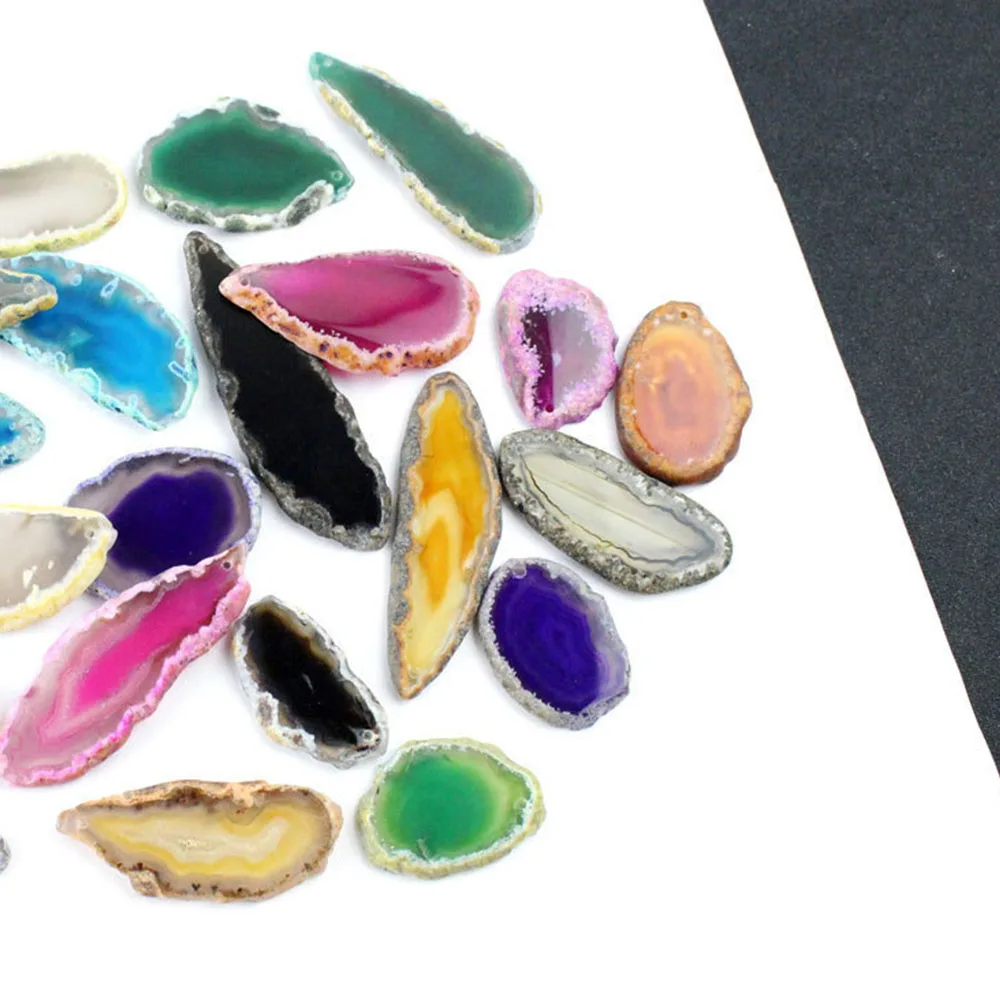 Polished Agate Slices Drilled  - Jewelry Making Table ulasan dan harga