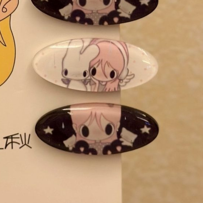 2Pcs INS Angel Girl Cartoon Ha - Jewelry Making Adults ulasan dan harga