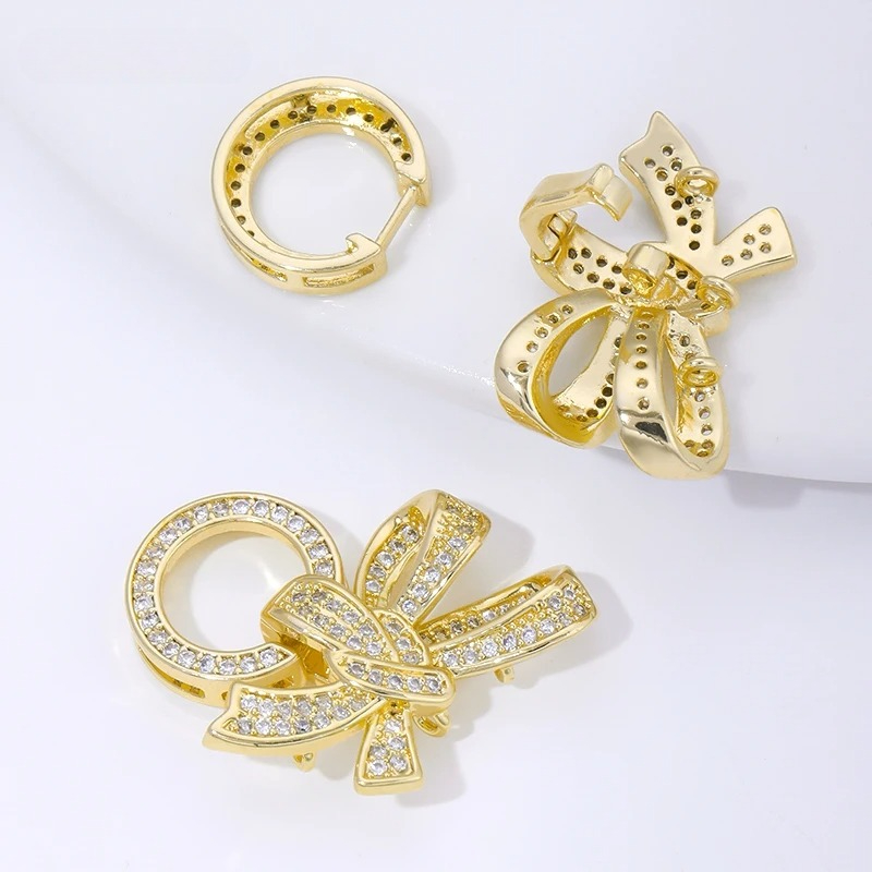 18K Gold Plated Pearl Clasps C - Jewelry Making Rings ulasan dan harga