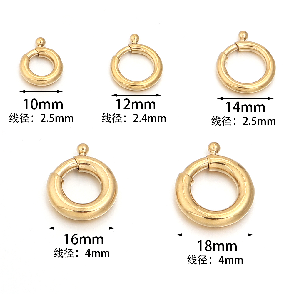 2pcs Stainless Steel Spring Cl - Jewelry Making Rings ulasan dan harga