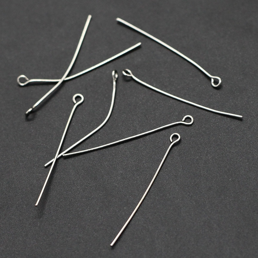 200Pcs Stainless Steel Open Ey - Jewelry Making Eye Pins ulasan dan harga