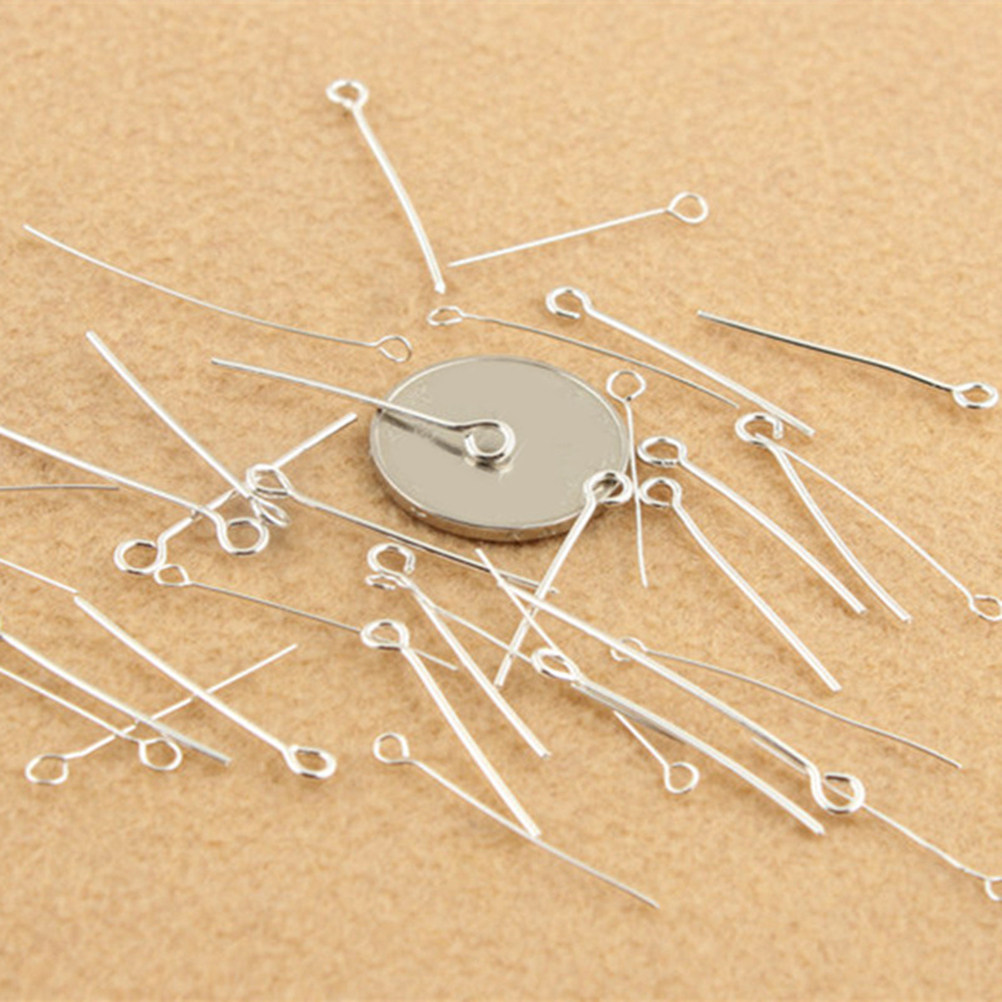 200Pcs Stainless Steel Open Ey - Jewelry Making Eye Pins ulasan dan harga