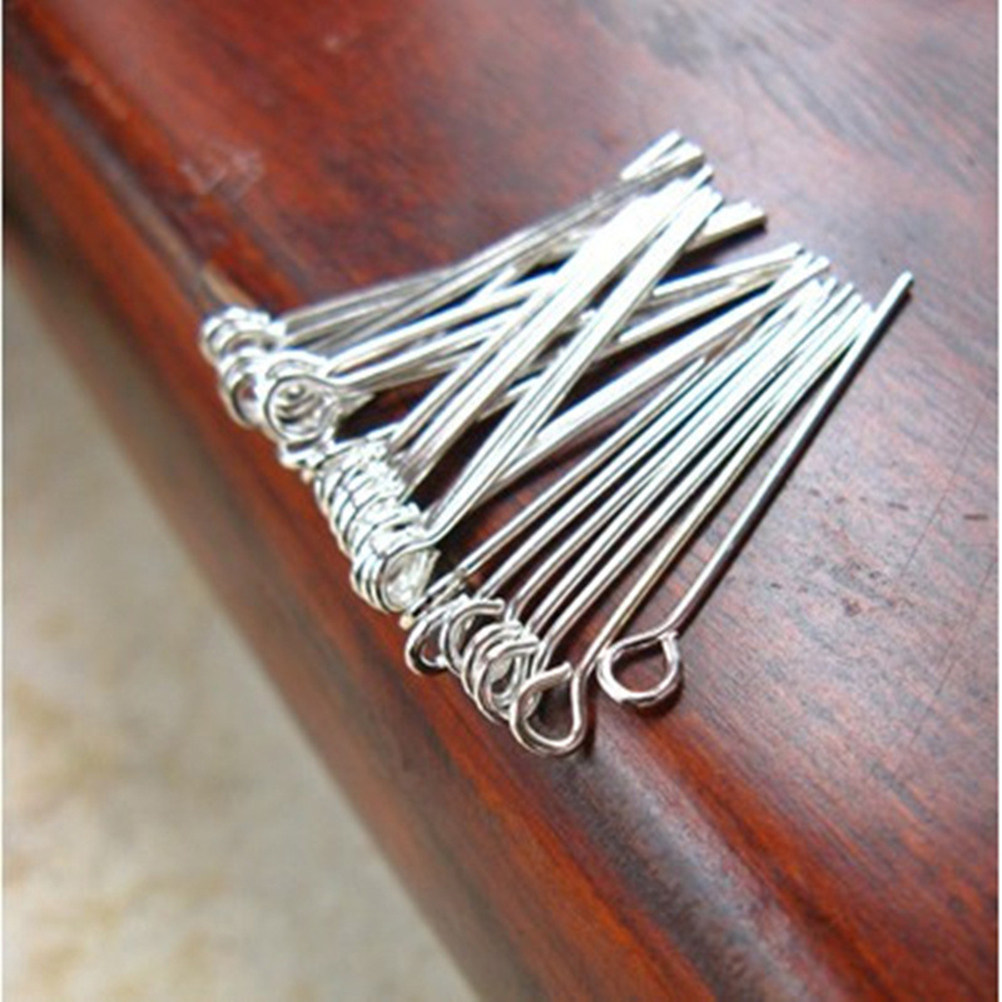 200Pcs Stainless Steel Open Ey - Jewelry Making Eye Pins ulasan dan harga