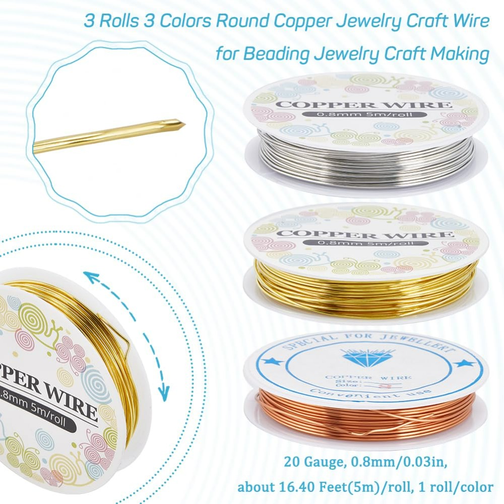 12.8M Copper Jewelry Wire 0.8m - Jewelry Making Degree ulasan dan harga