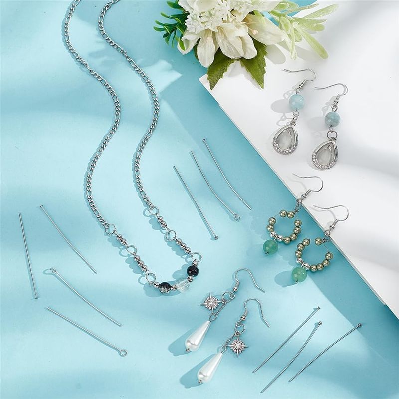 A01F-Hot 300 Pcs 1.6 Inch 304  - Jewelry Making Eye Pins ulasan dan harga