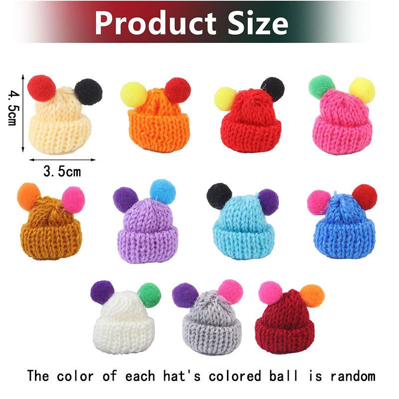 10/20pcs Mini Knitting Hats Kn - Jewelry Making Table ulasan dan harga