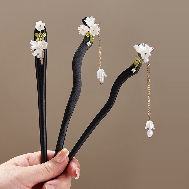 Wooden Flower Hairpin Vintage  - Jewelry Making Adults ulasan dan harga
