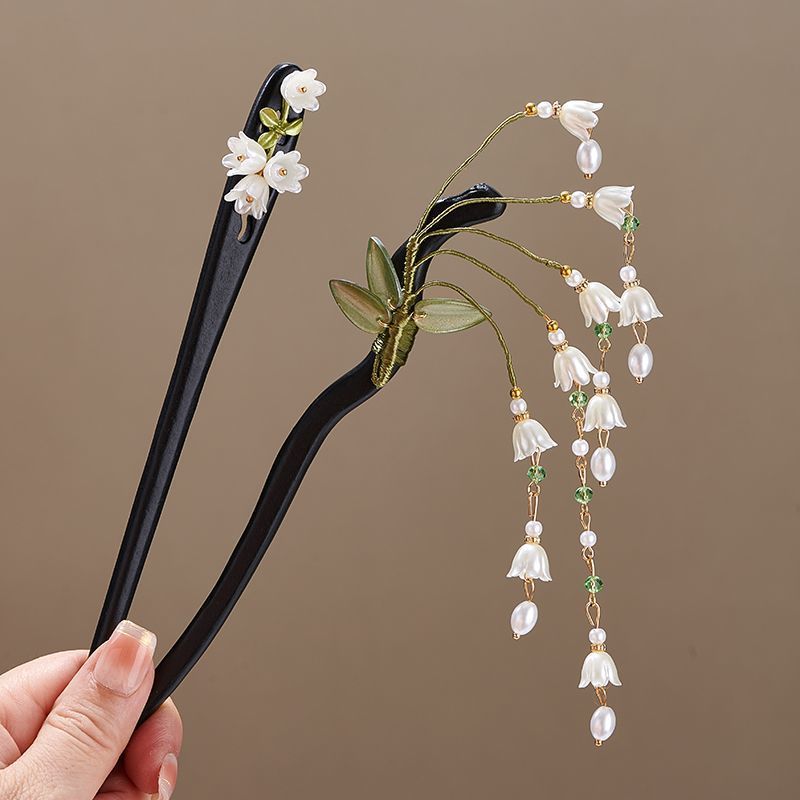 Wooden Flower Hairpin Vintage  - Jewelry Making Adults ulasan dan harga