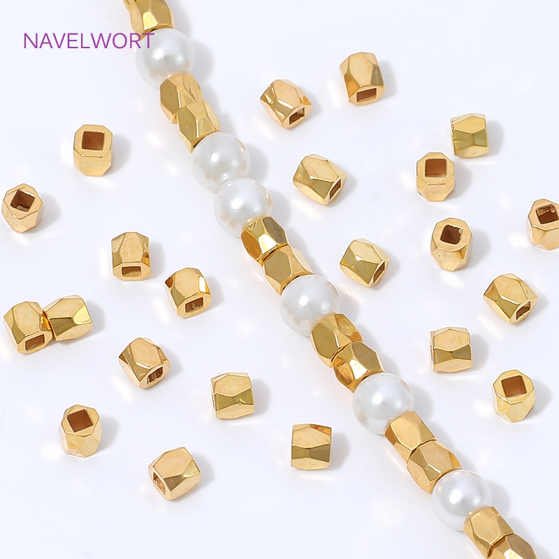 18K Gold Plated Rhombus Cut Sp - Jewelry Making Items ulasan dan harga