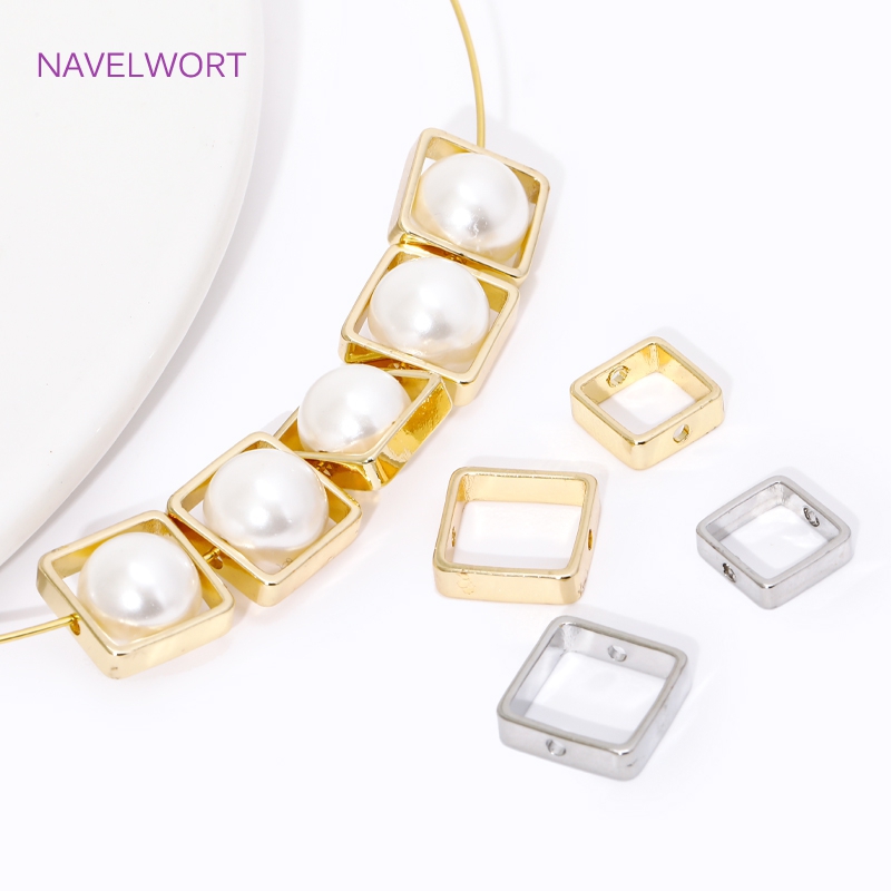 14K/18K Gold Plated Bead Frame - Jewelry Making Items ulasan dan harga