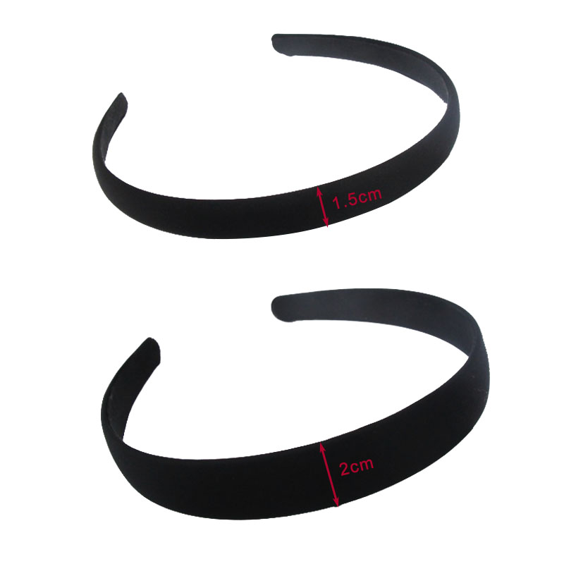 4pcs Black simple wide hair ba - Jewelry Making Adults ulasan dan harga