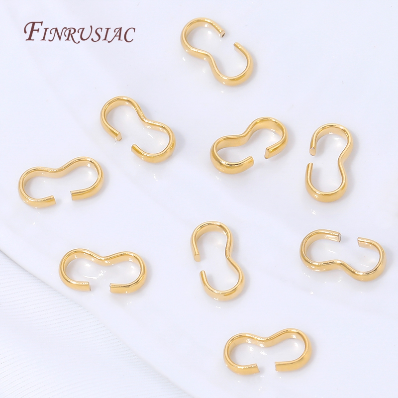 18K Gold Plated Open S Hook Cl - Jewelry Making Rings ulasan dan harga