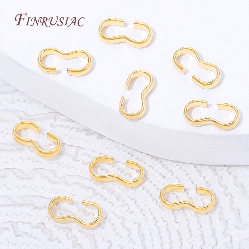 18K Gold Plated Open S Hook Cl - Jewelry Making Rings ulasan dan harga