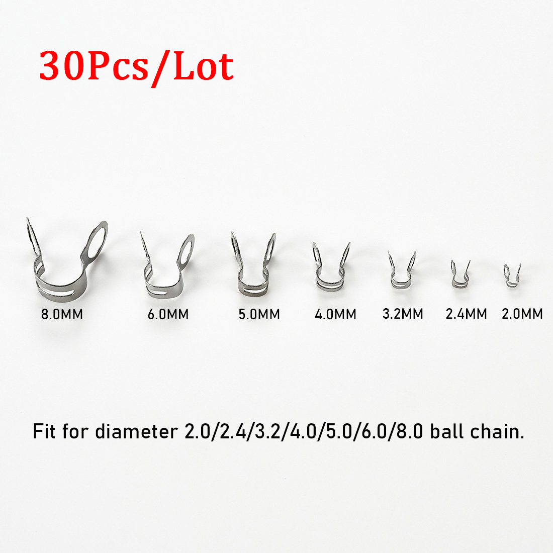 30Pcs Stainless Steel Ball Cha - Jewelry Making Designs ulasan dan harga