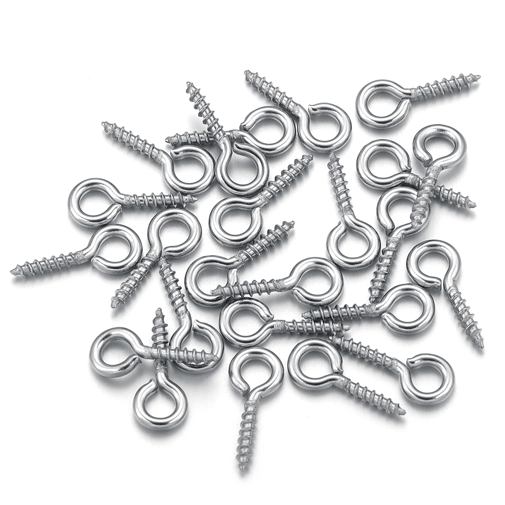 100pcs/lot Stainless Steel Min - Jewelry Making Eye Pins ulasan dan harga
