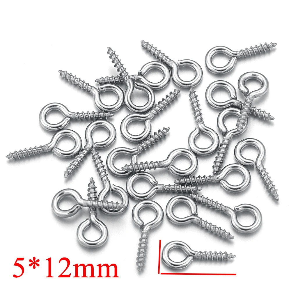 100pcs/lot Stainless Steel Min - Jewelry Making Eye Pins ulasan dan harga