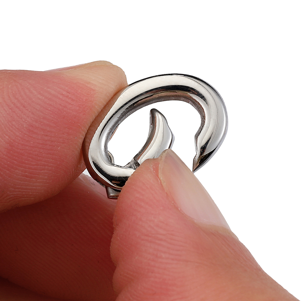 2pcs/1pc Stainless Steel Sprin - Jewelry Making Rings ulasan dan harga