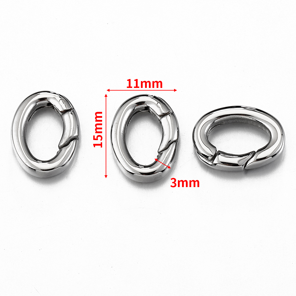 2pcs/1pc Stainless Steel Sprin - Jewelry Making Rings ulasan dan harga