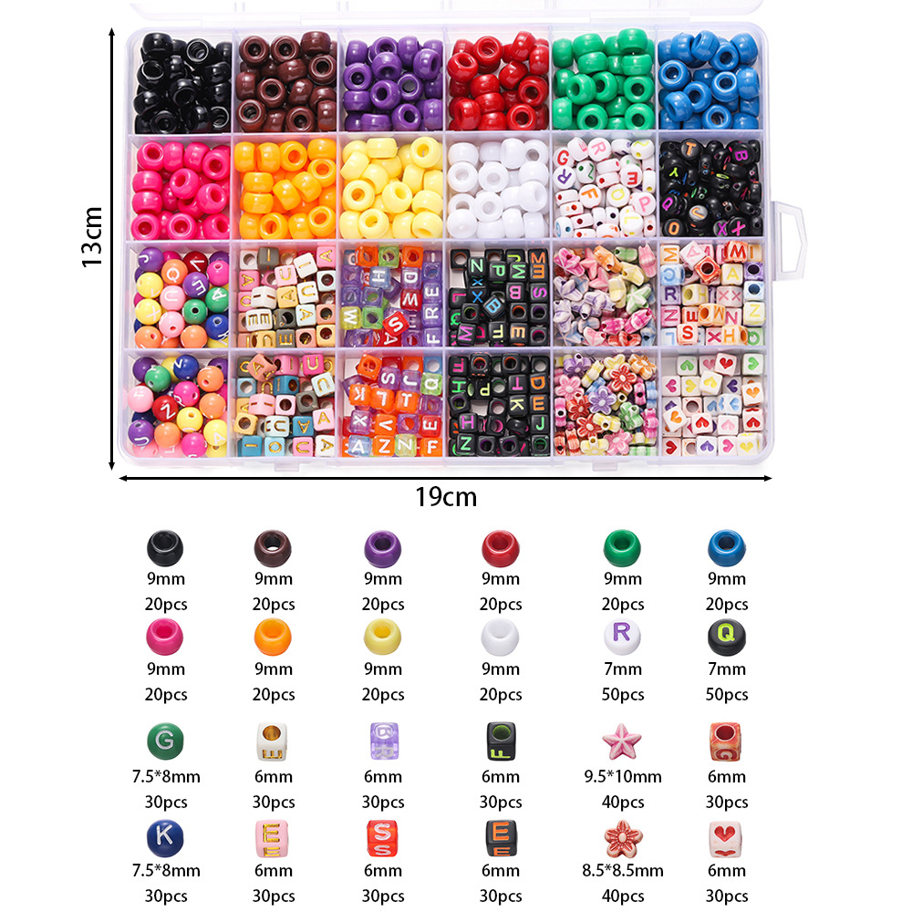 1 Box Colorful Acrylic Pony Be - Jewelry Making Degree ulasan dan harga