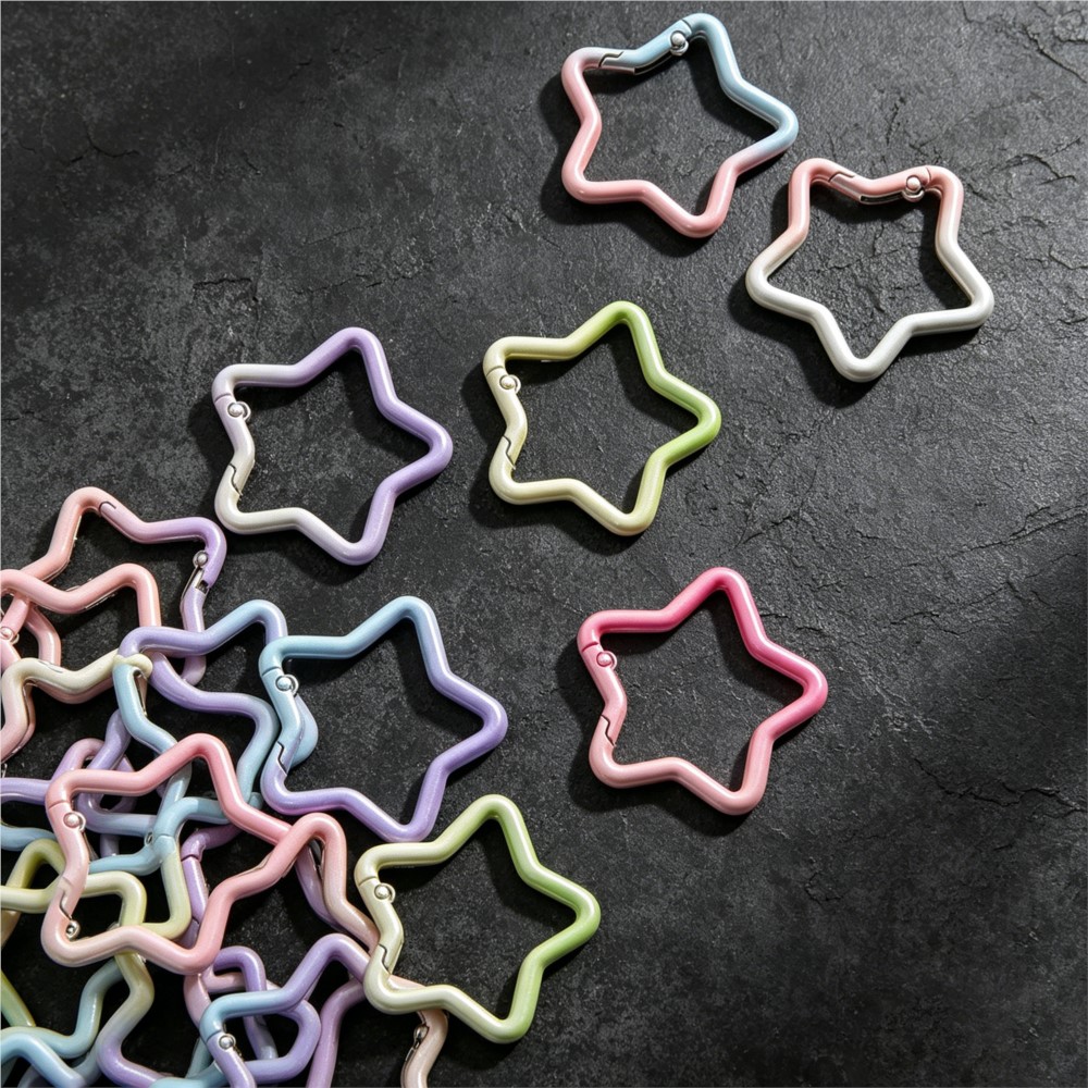 5PCS Gradient Star Shape Sprin - Jewelry Making Rings ulasan dan harga