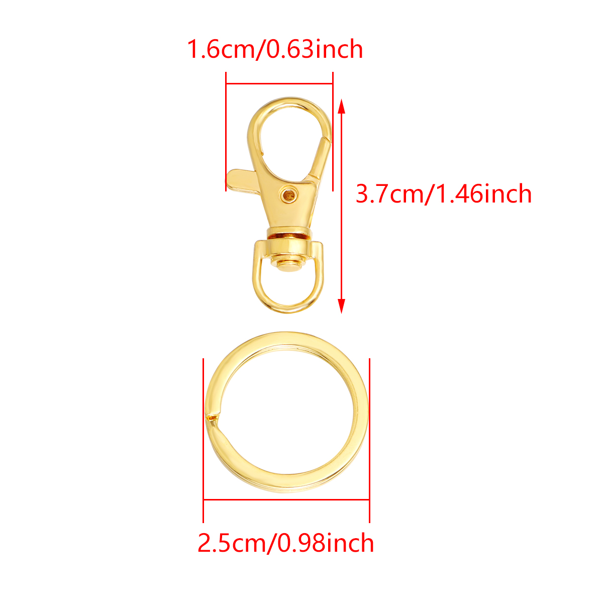 10Sets Alloy Swivel Lobster Cl - Jewelry Making Rings ulasan dan harga